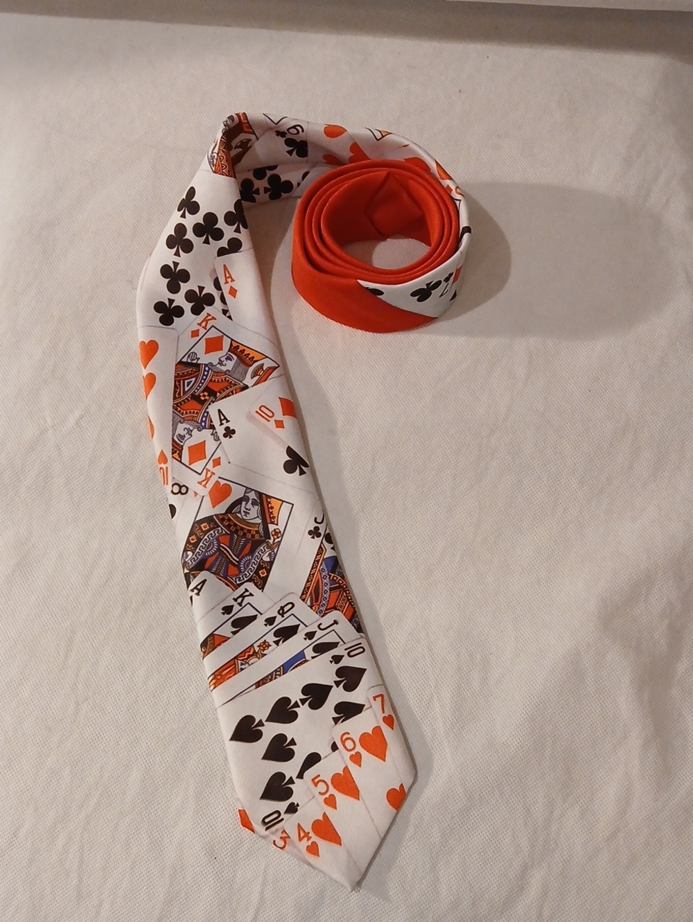 Vintage Ralph Marlin Cards Mens Neck Tie 1991